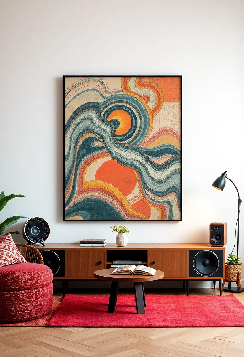 Artistic Soundwaves: Integrate speakers designed with artistic aesthetics, ensuring your love for music and art shines together in your living room