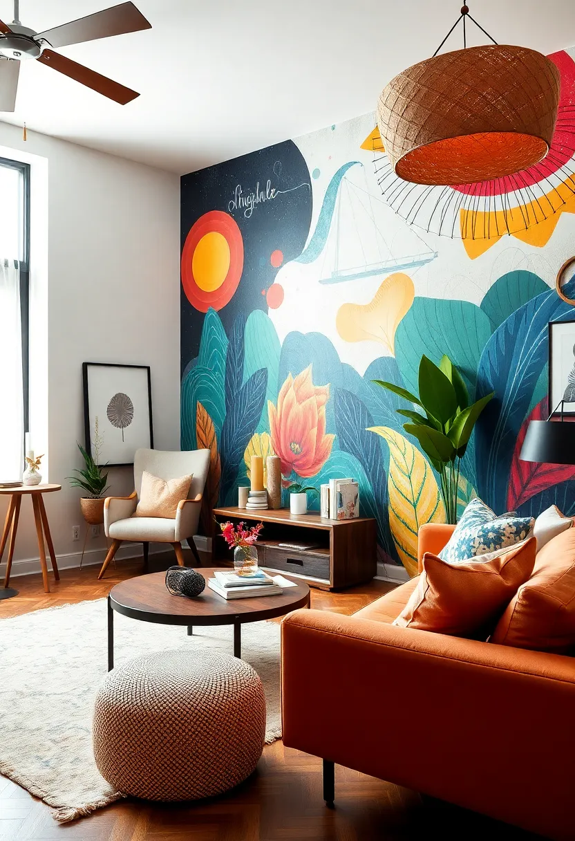 Custom mural: Consider commissioning a local artist to paint a mural that captures your artistic vision and transforms an entire wall into a captivating art piece