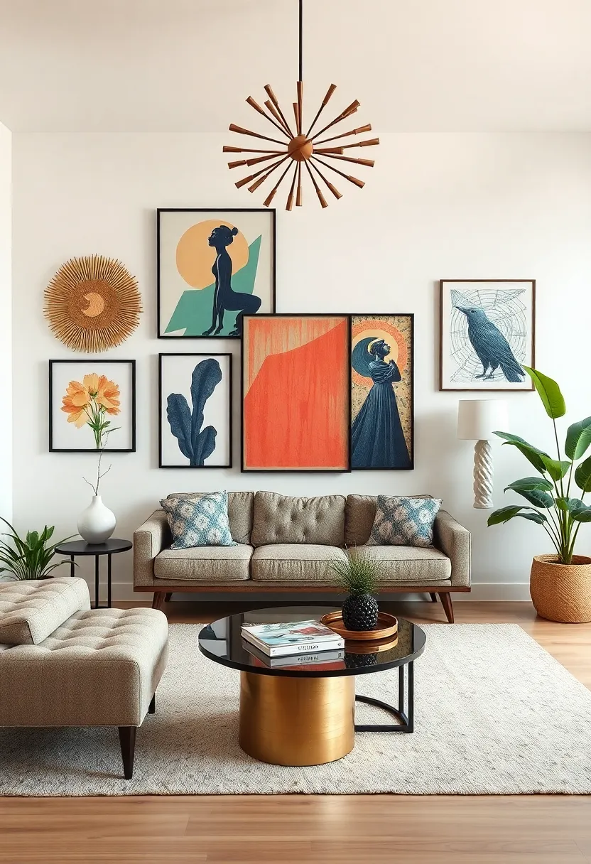 Mixed Media Pieces: Incorporate a variety of art forms, like photographs paired with fabric or 3D elements, to create a rich, multi-faceted experience on your walls