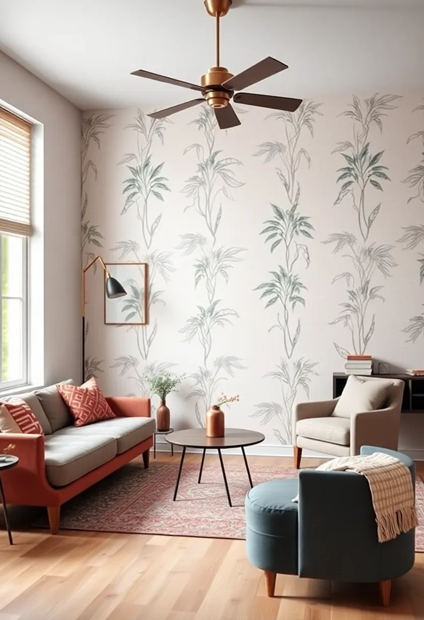 Bold‍ Wallpaper: Choose a striking wallpaper with a large-scale design ⁤or bold color⁢ to create ⁣an ⁤accent wall ⁤filled ⁤with personality and flair