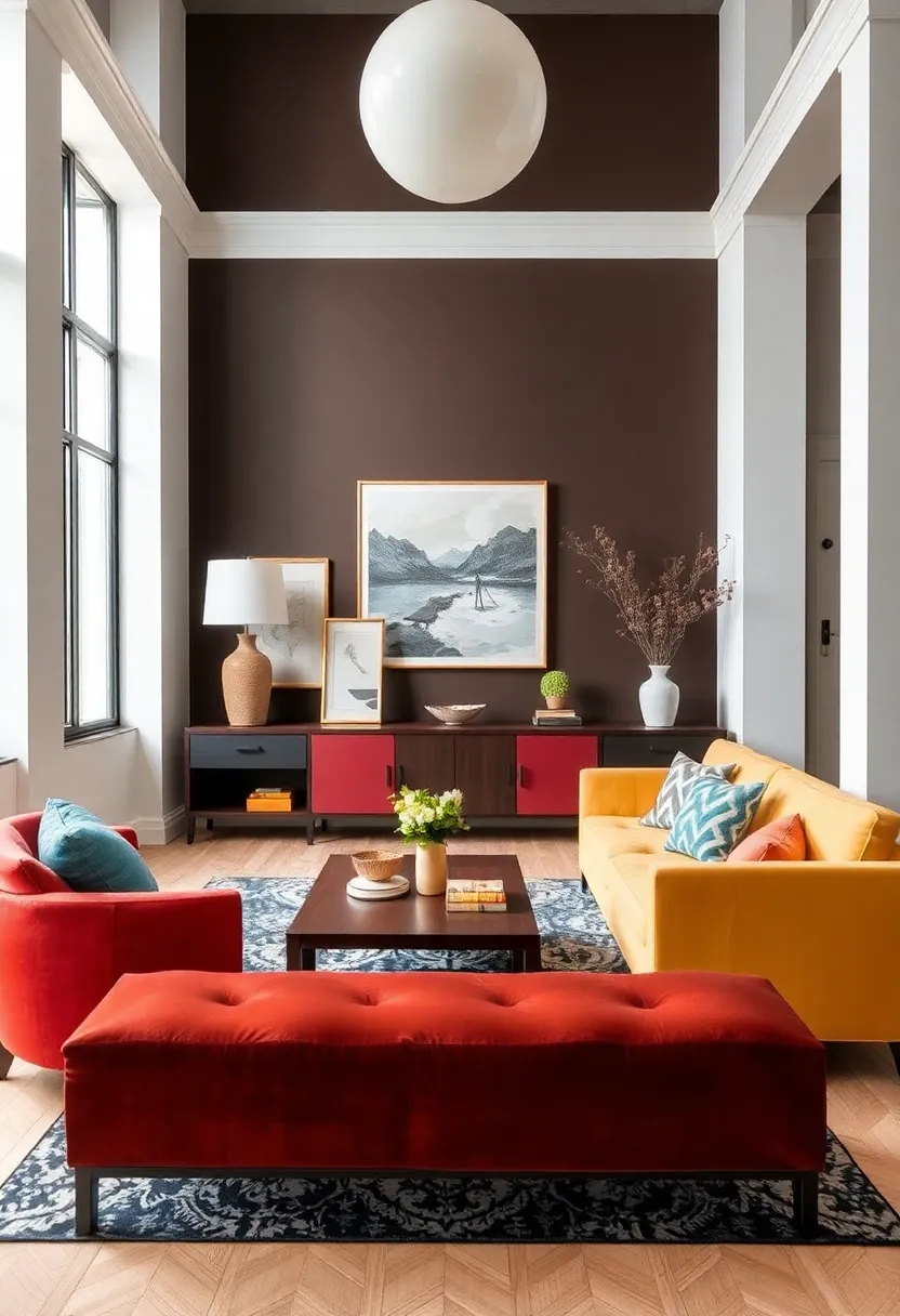 Feature a⁢ Bold Accent Color: Select one dominant color ‌and use​ it throughout the room in various forms—like furniture, art, ⁤and⁢ textiles—to tie the design together while keeping it exciting