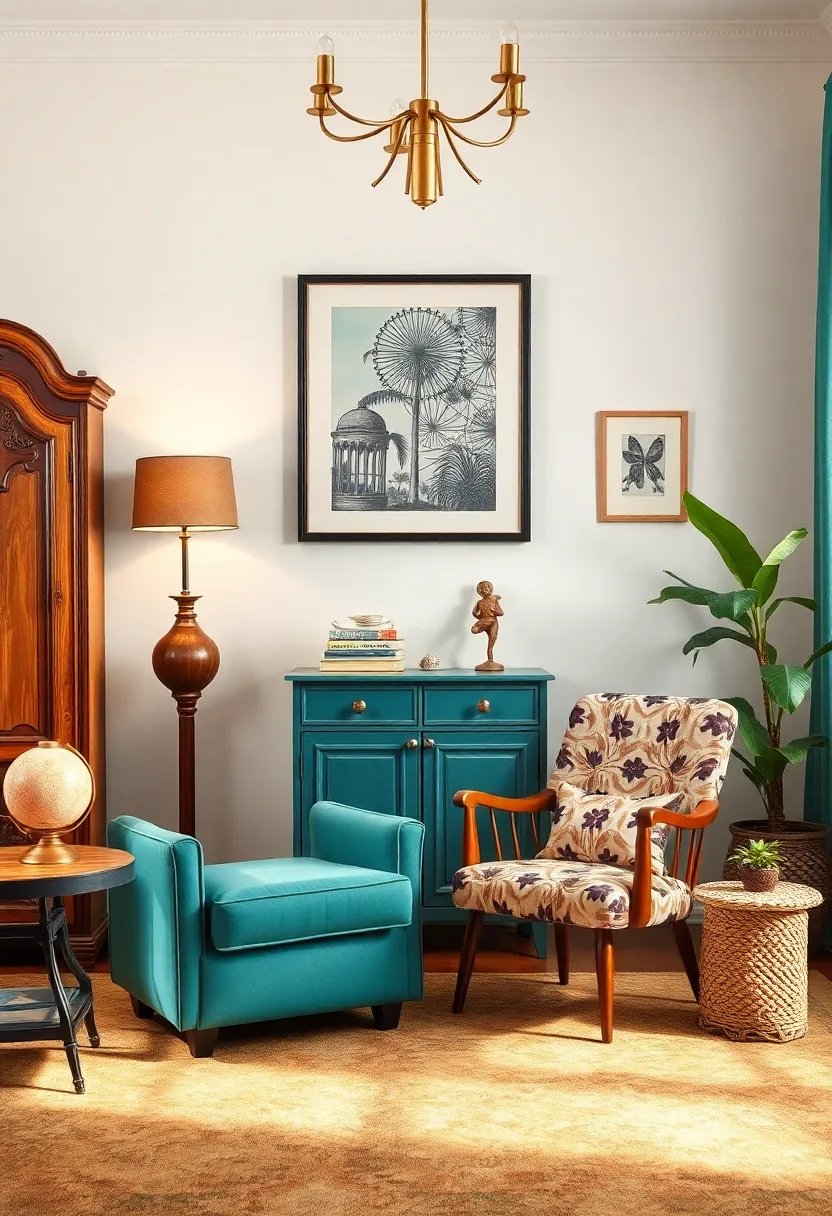 Incorporate Vintage Elements: Infuse ⁢your space‌ with‍ character​ by adding vintage‍ furniture‌ pieces.‍ An ornate ⁤cabinet or a mid-century ‍modern chair⁣ can serve as ⁣a stunning​ focal point