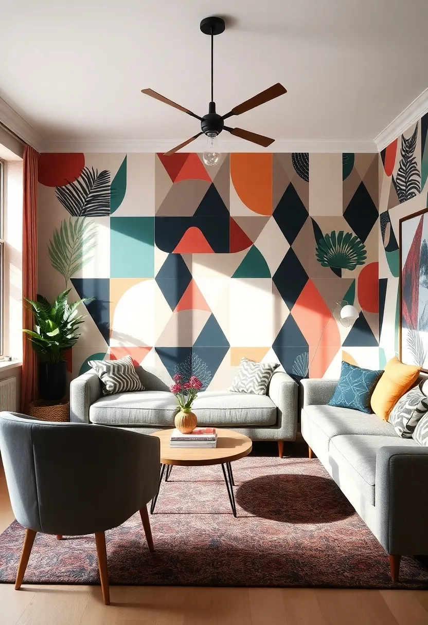 Embrace Geometric⁤ Prints: Elevate your space with bold geometric wallpapers that‍ add⁢ depth and dimension to your walls