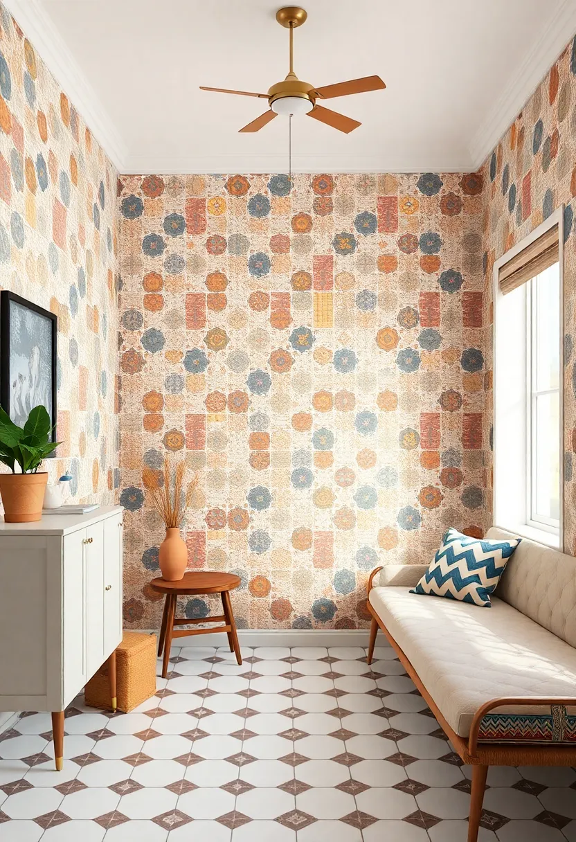 Retro ​Tiles: Opt for tile-patterned wallpaper that gives the illusion⁣ of a tiled surface, adding a vintage character ‌to your room