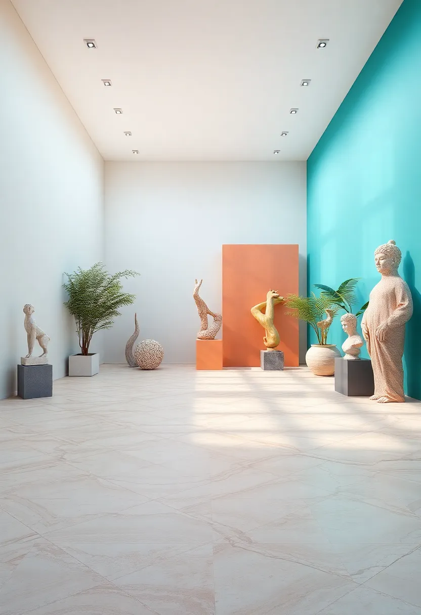 Balancing Space: Integrating Sculptures into various Environments