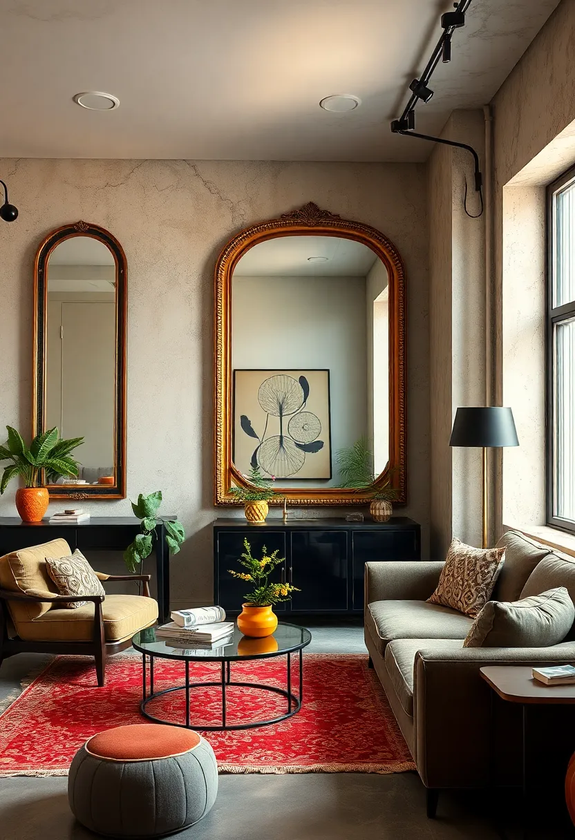 Display antique art alongside modern abstract paintings to celebrate diverse artistic expressions