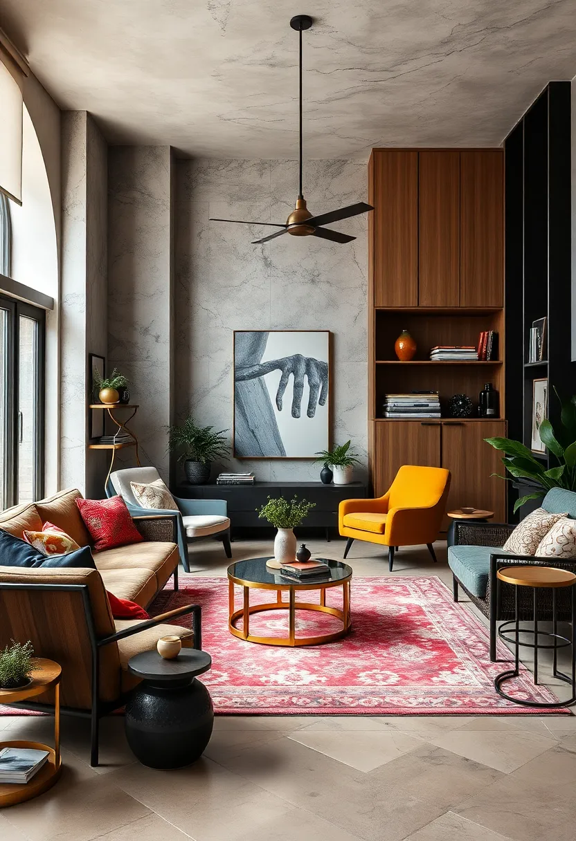 Add brass or gold accents alongside matte black details for a sophisticated, eclectic touch