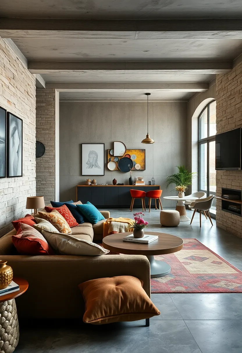 Opt for a mix of textured fabrics, such as velvet cushions with linen throws, to create cozy depth