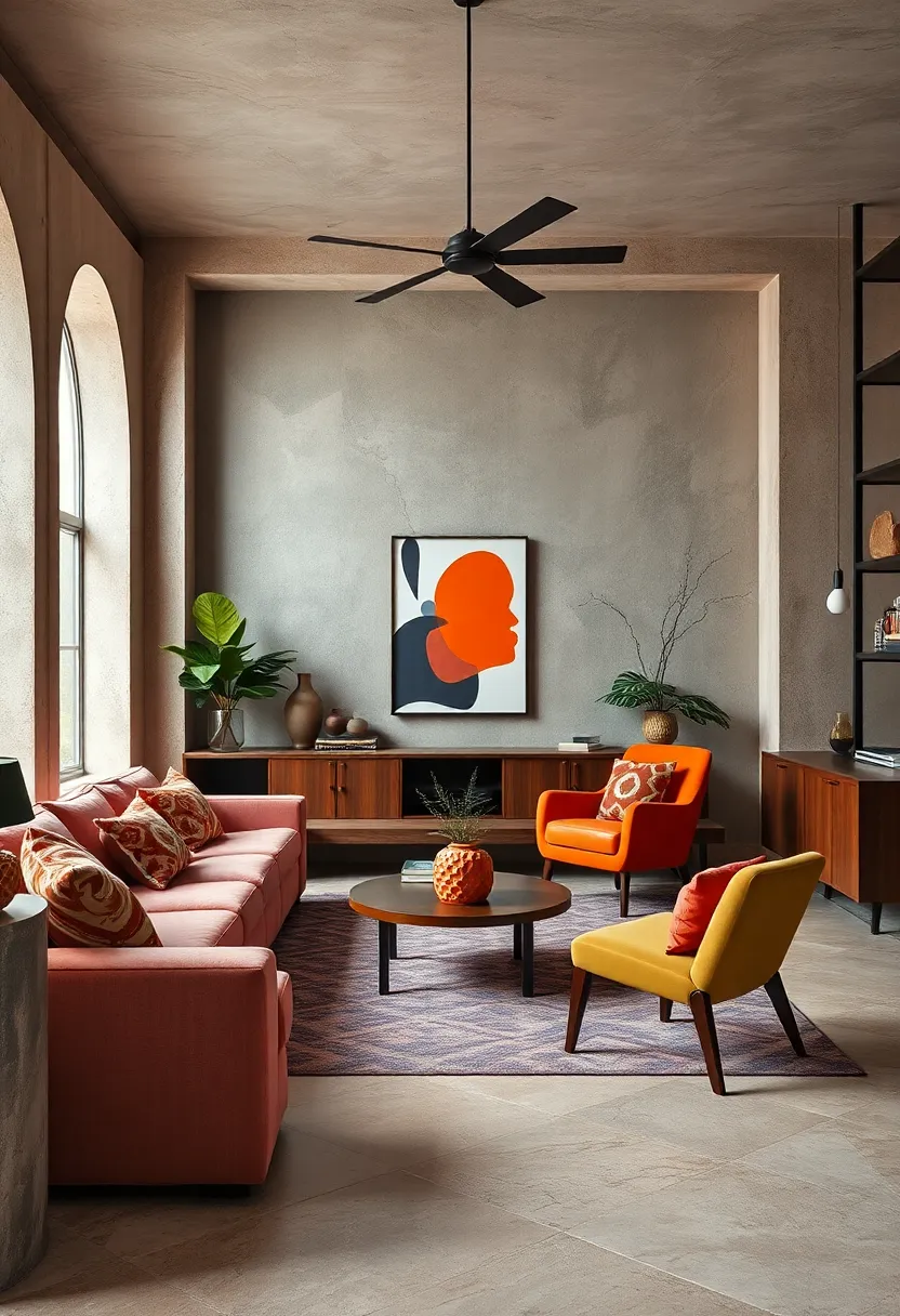 Balance playful retro patterns with streamlined silhouettes to avoid visual overload