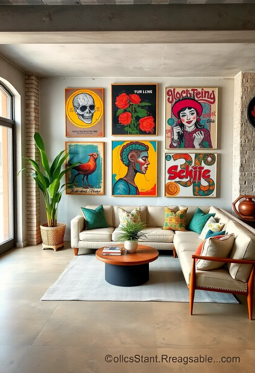 Fuse Eclectic Vintage Posters with Modern Graffiti-style Art for an Urban-Chic Look