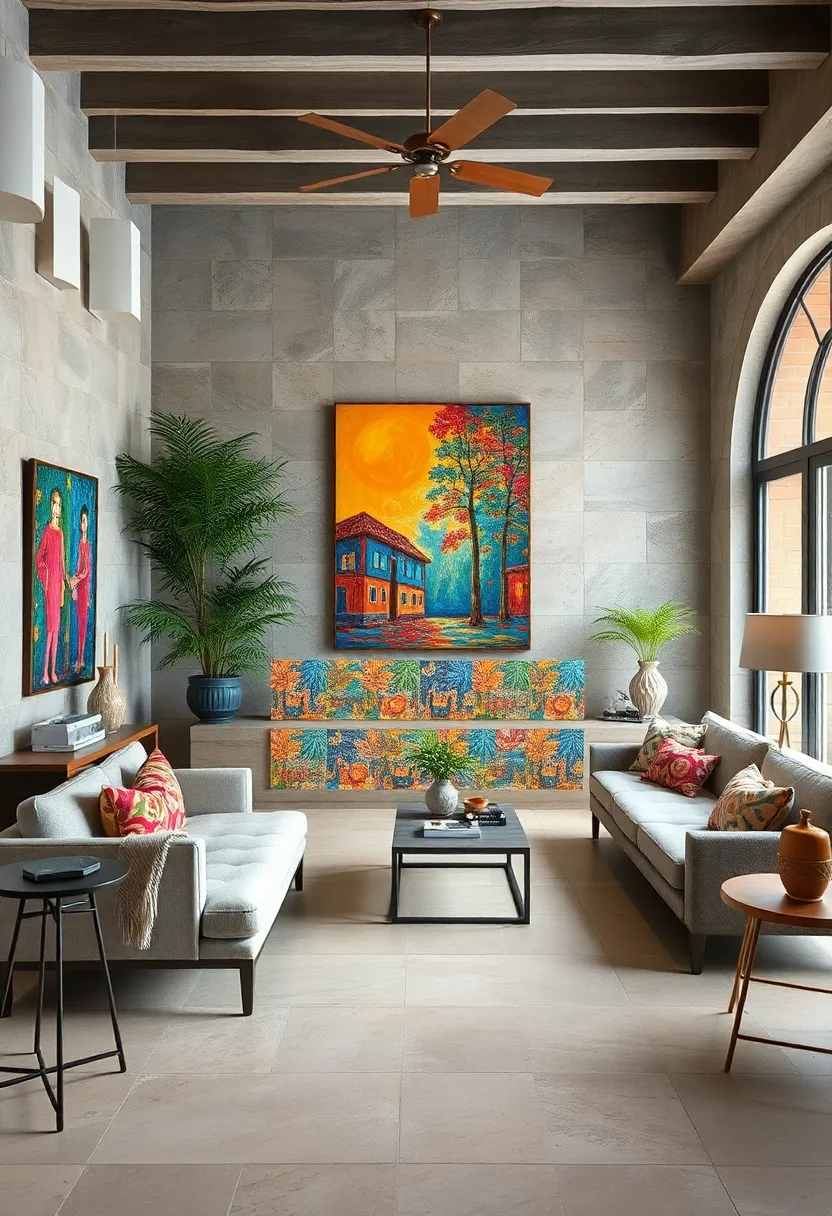 Integrate Hand-Painted Tiles⁤ Featuring ⁢Vivid Artwork into Interior Decor for Artistic Flair