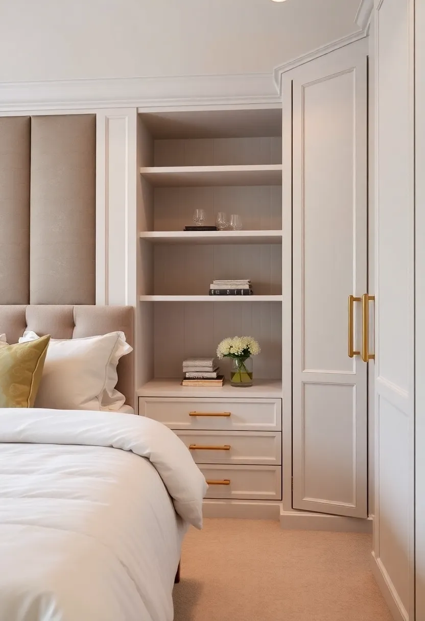 Customized Closets: Integrate gold drawer pulls and handles into built-in closets for a sleek yet opulent touch