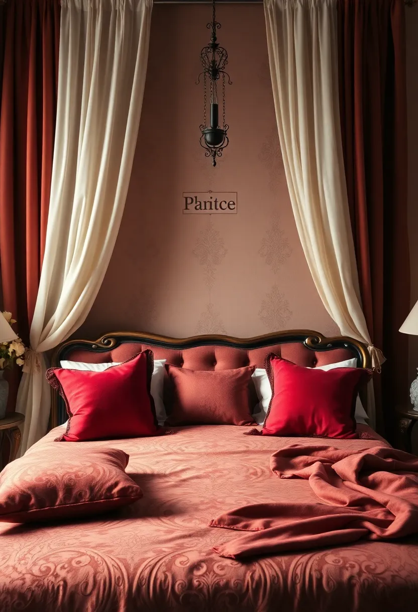 Embracing Opulence with Lush Velvet Drapes and Cushions