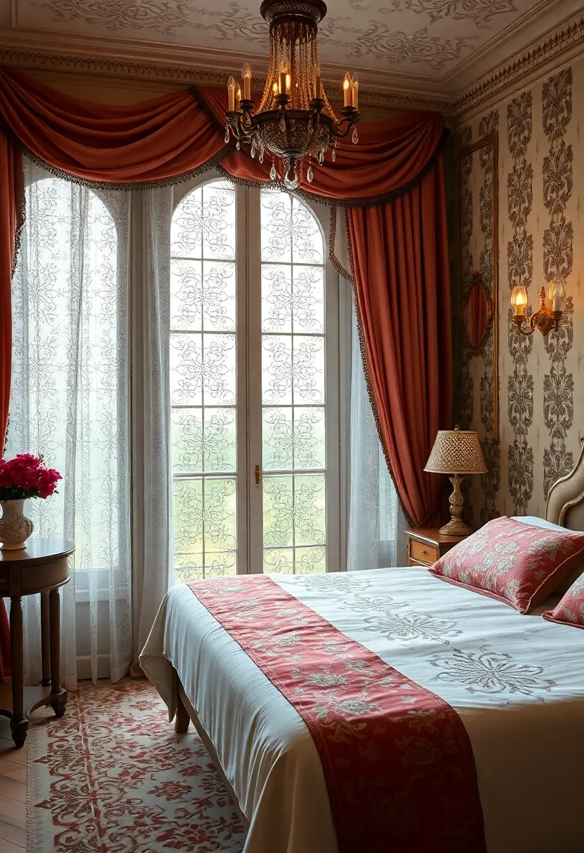 The Allure of⁣ Intricate‍ Lace Curtains Framing Timeless Views
