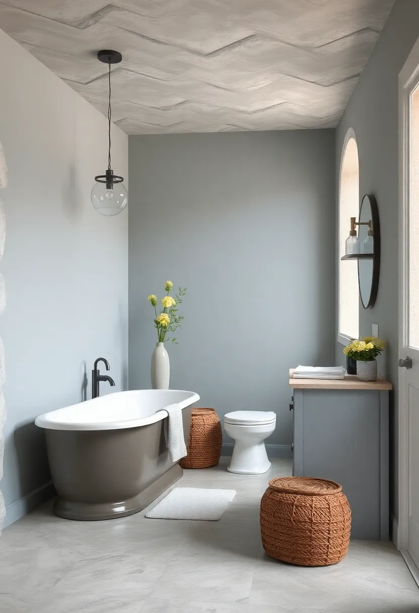 Chalky Blue-Gray: A dusty, weather-beaten blue-gray provides subtle contrast and echoes vintage paint finishes