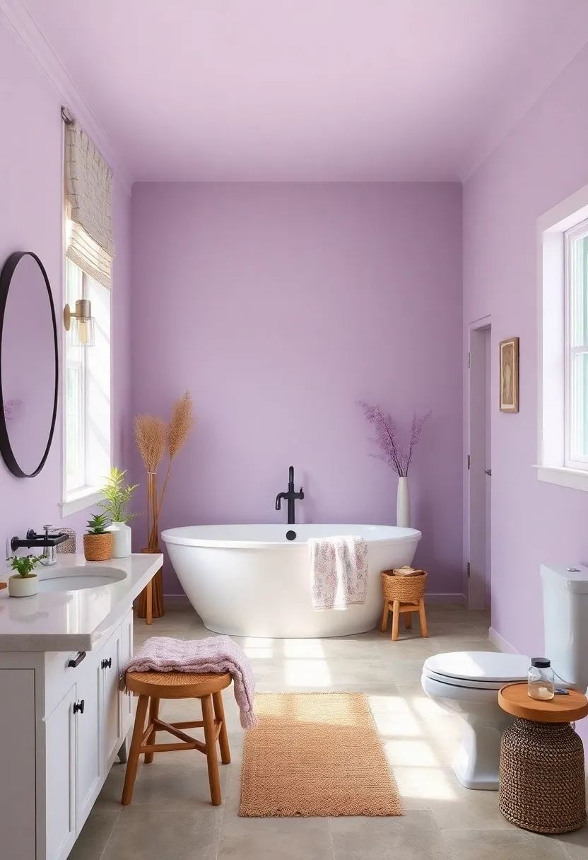 Heather Lavender: ⁣This‍ subtle purple shade creates a quiet, comforting vibe⁢ that blends effortlessly‌ with⁤ natural farmhouse decor