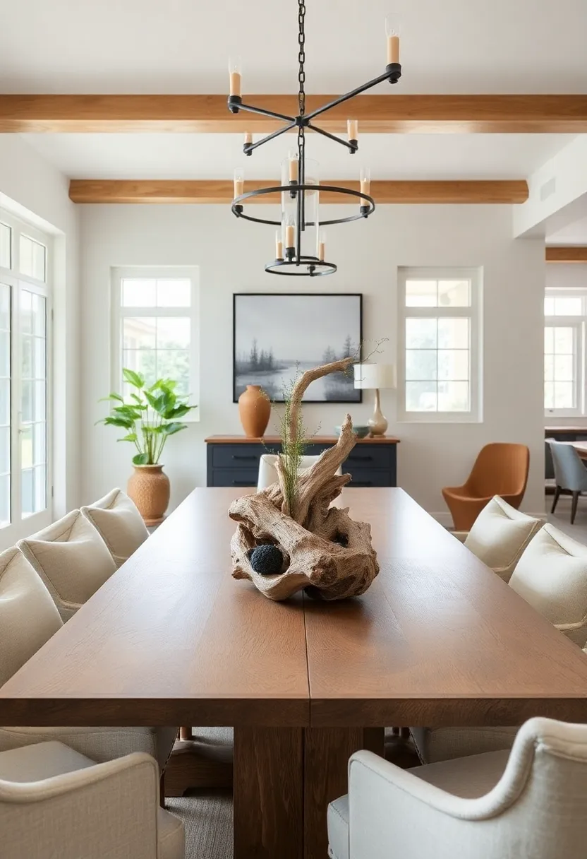 Hand-Carved Centerpieces Made From Driftwood Bringing Nature Inside