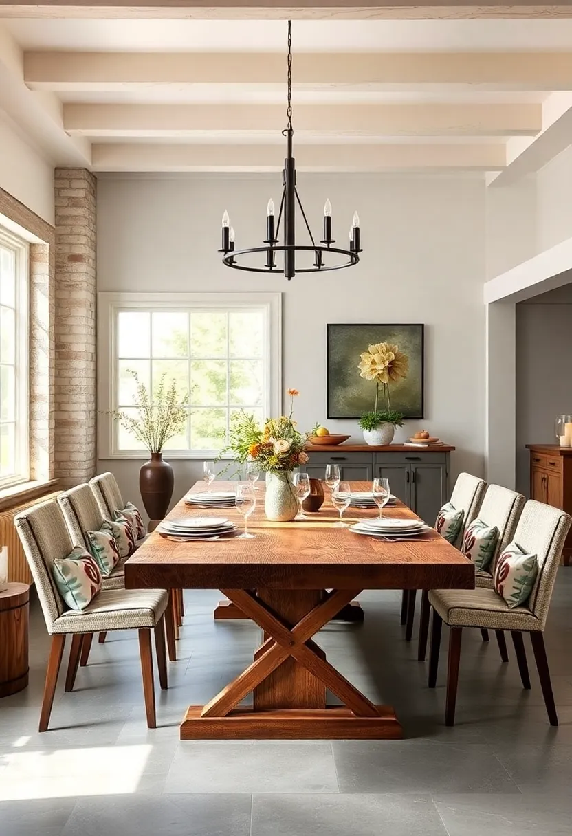 Rustic Wooden Dining Tables That Anchor Warm and inviting Farmhouse Spaces