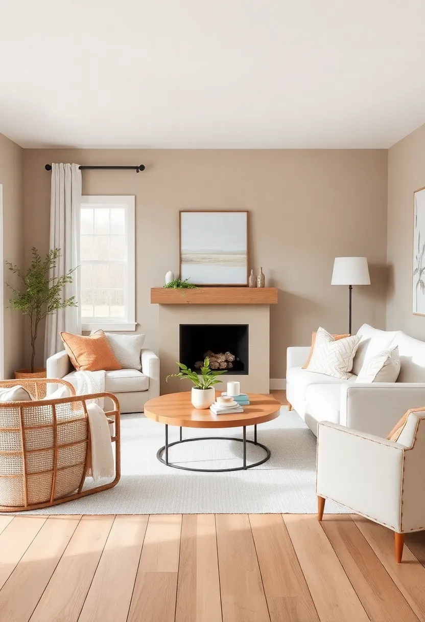 Crafting Intimate Spaces with Tan and White ⁤Fabrics