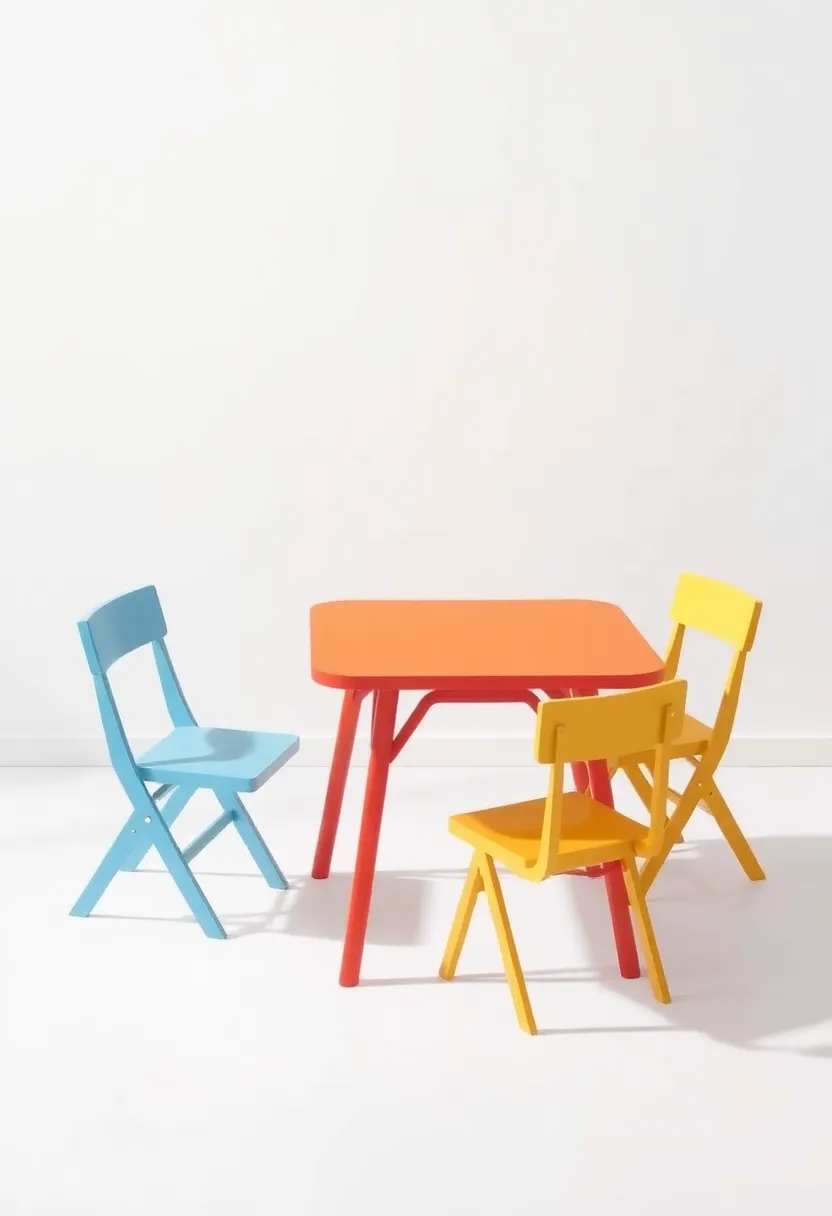 Modern Round ‌Folding Table: Perfect for dining ‍or game night, this stylish piece boasts a contemporary design ⁤that‍ saves ‌space