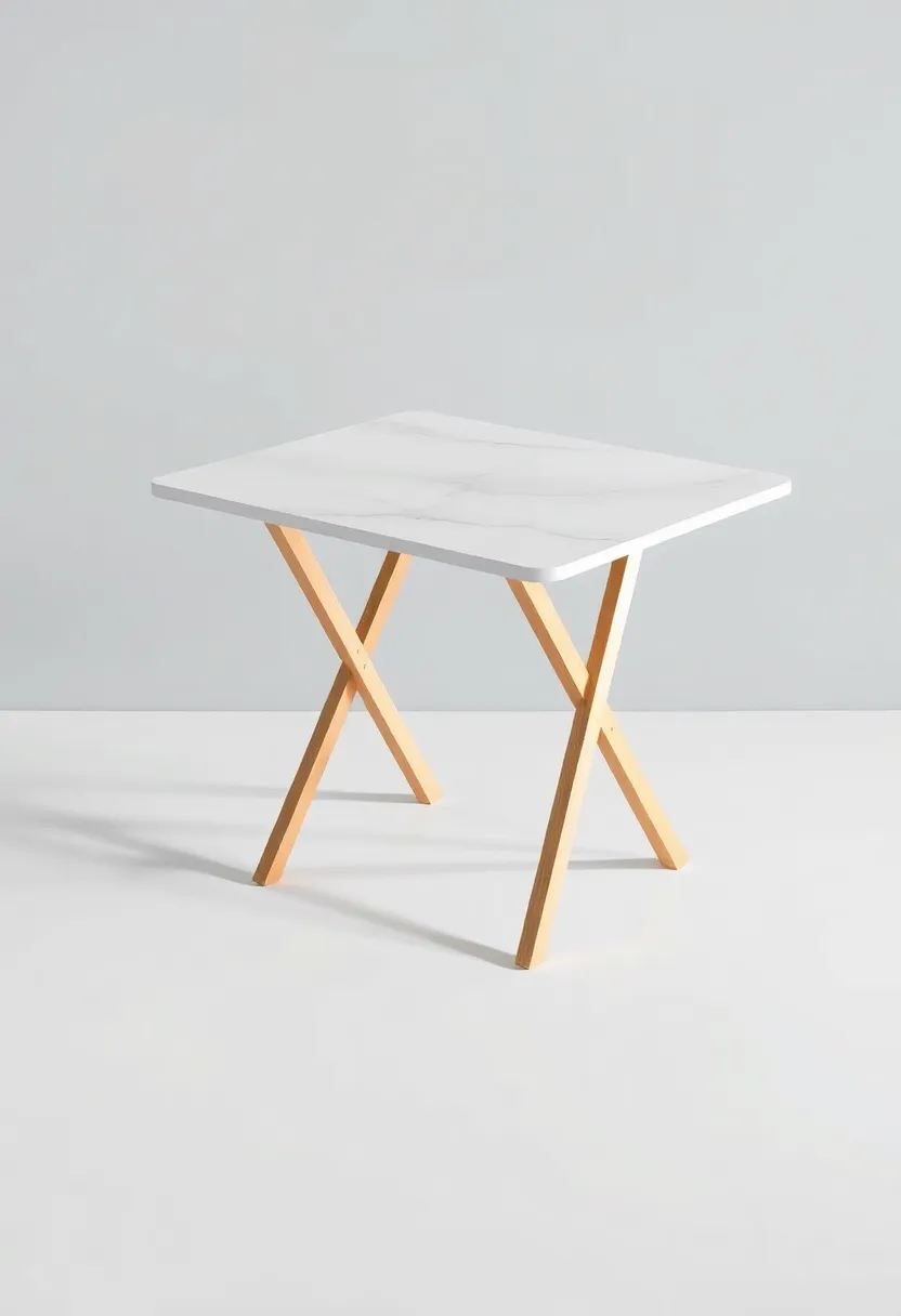 Geometric shaped​ Folding Table: Breakaway from the traditional square with this⁢ unique design that offers⁢ a modern edge