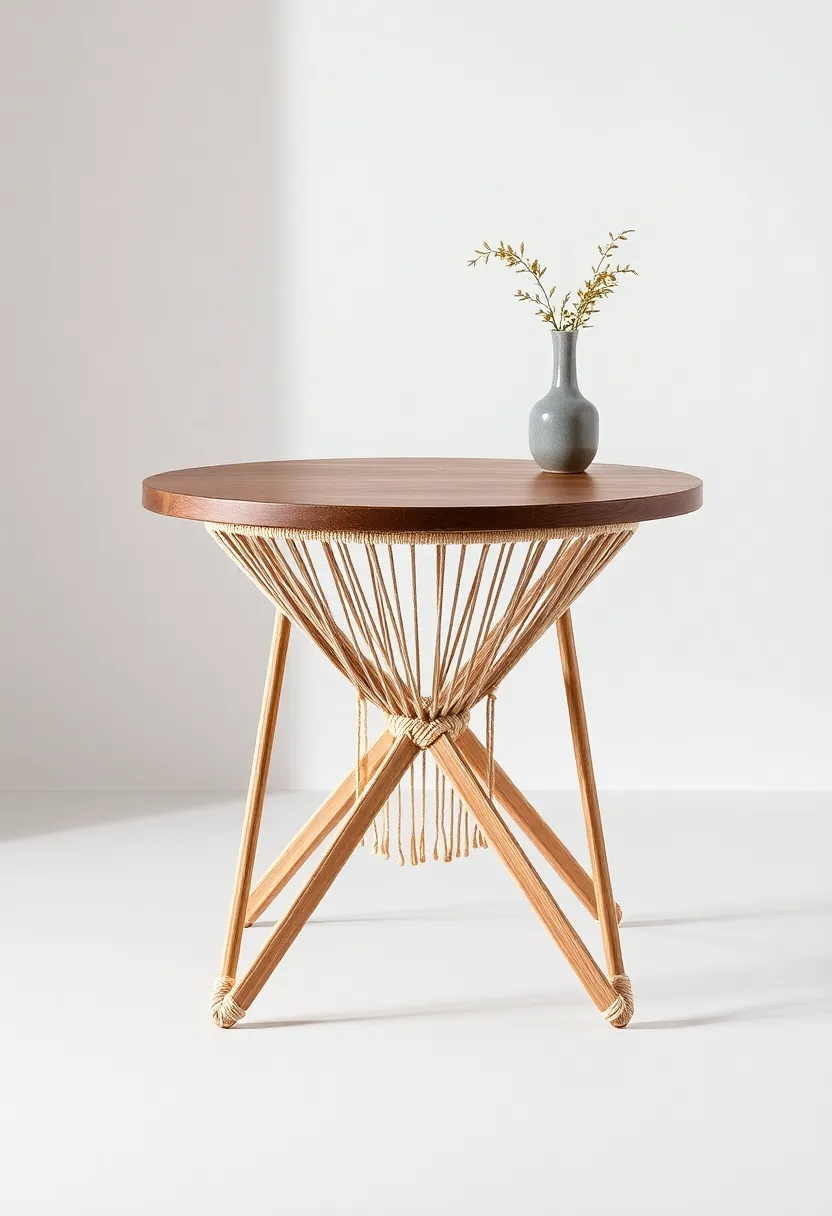 Bohemian ⁢Flare Macrame Table: This unique table combines style and practicality with its artistic design‍ perfect for boho spaces
