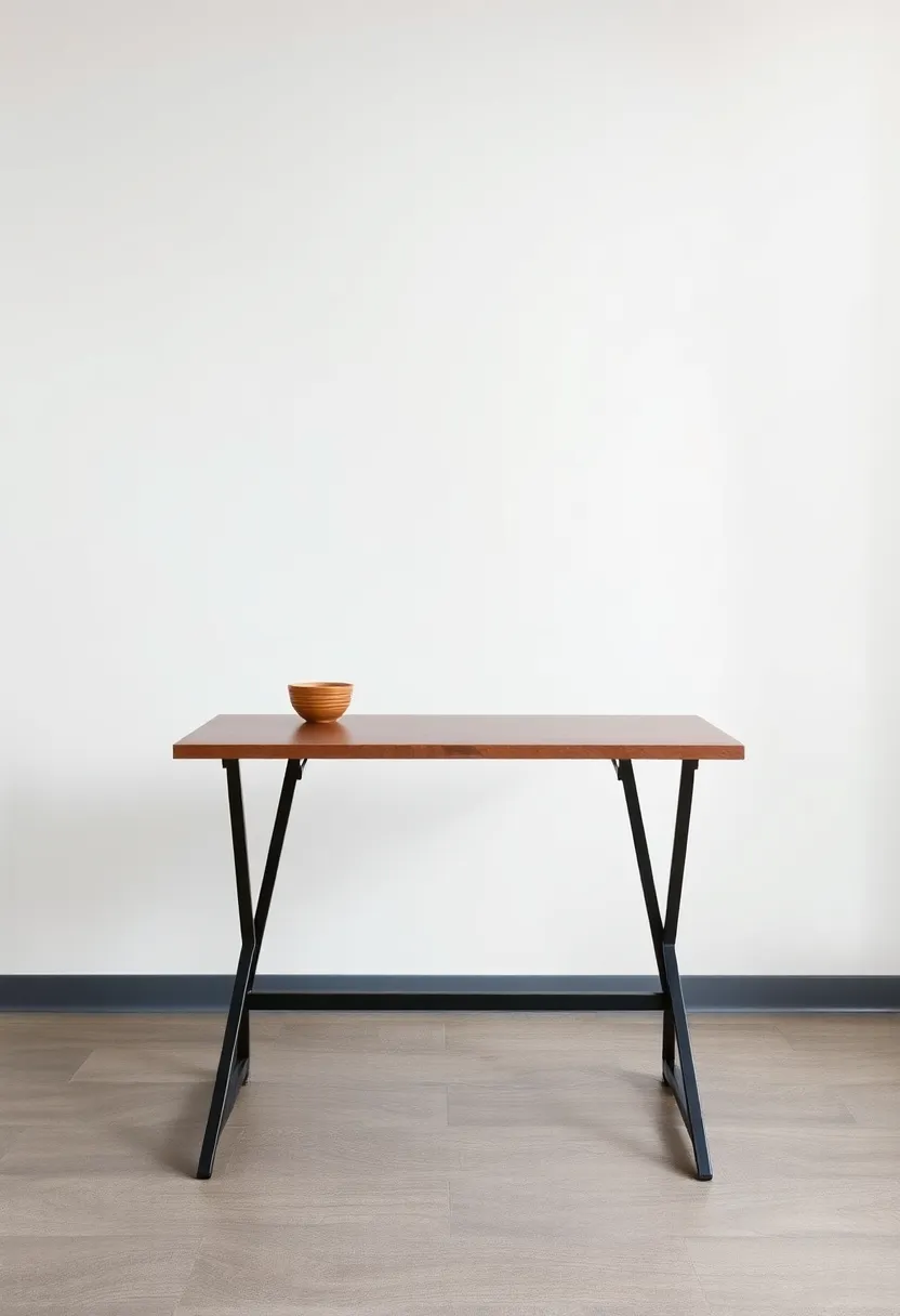 Industrial-Style metal Table: Featuring a robust design, ⁢this foldable ‌table complements urban lofts with its ​chic edge