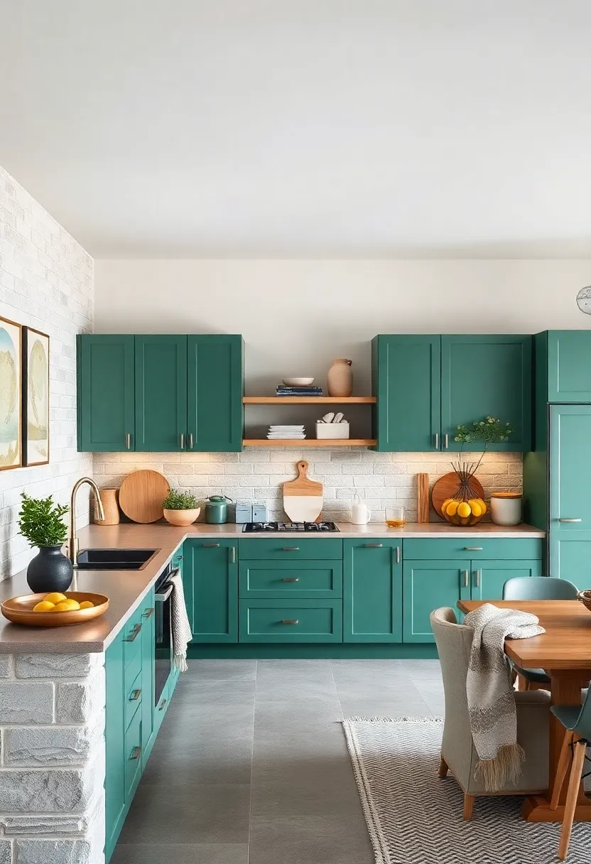 Smooth⁤ Teal Green Cabinet ​Fronts Integrating seamlessly with scandinavian‌ Inspired Interiors