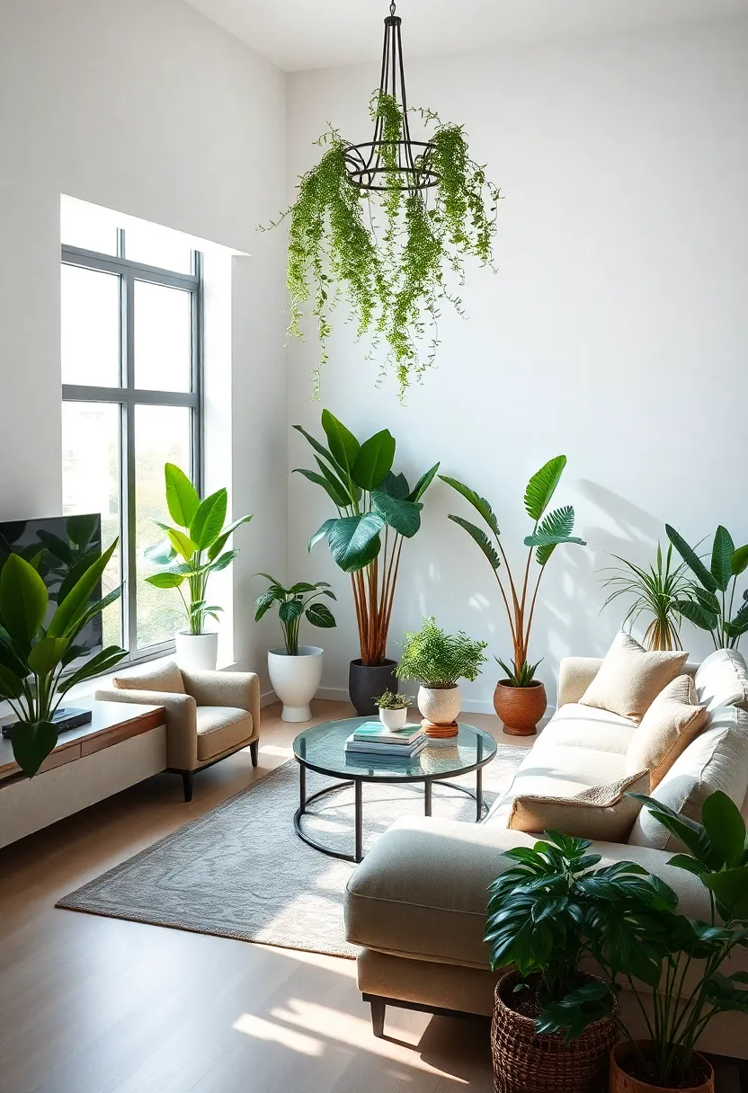 Elevate Your Living Room With Lush Greenery and Vibrant Indoor Plants