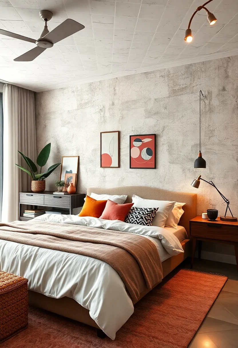 Experiment with ‌bold wallpaper or paint colors on an accent wall to define your space