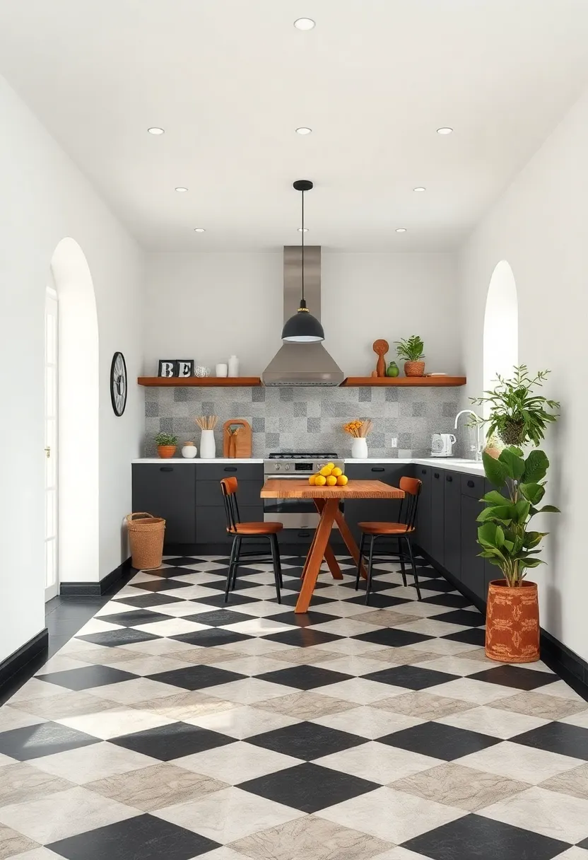 Black ‍and White Checkerboard Vinyl​ Tiles – Classic duo-tone pattern that⁣ adds retro‍ charm to any space