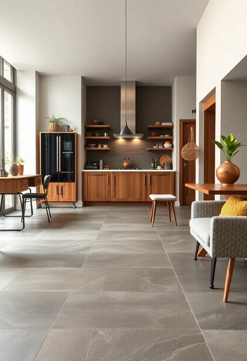 Slate⁢ Stone Effect Vinyl ⁣Tiles ⁢– Durable and‌ water-resistant tiles⁤ that mimic ⁣the ⁣natural beauty of slate