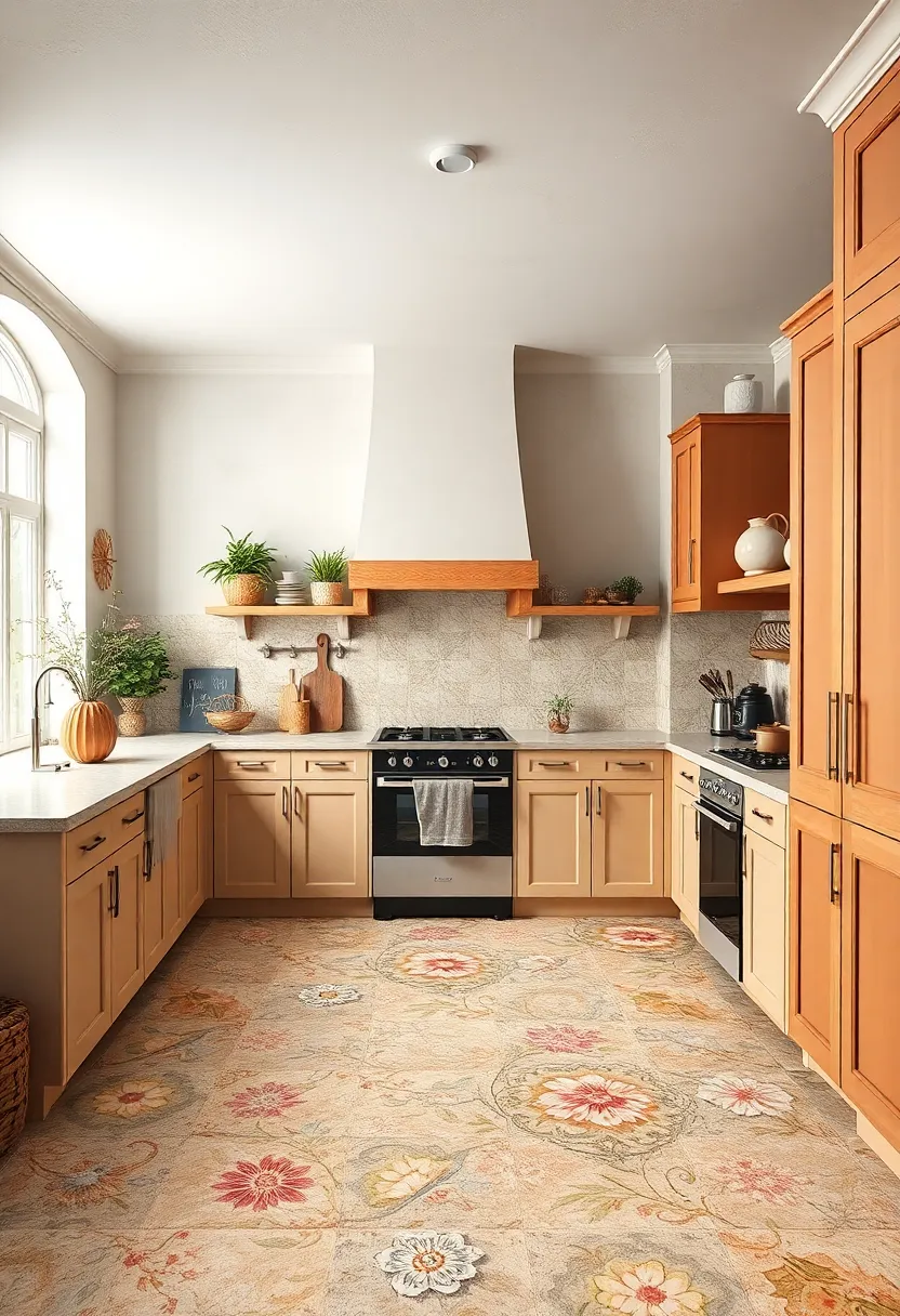 Vintage Floral Vinyl Tiles ​– ‍Subtle floral motifs bringing a gentle,nostalgic character to your floor