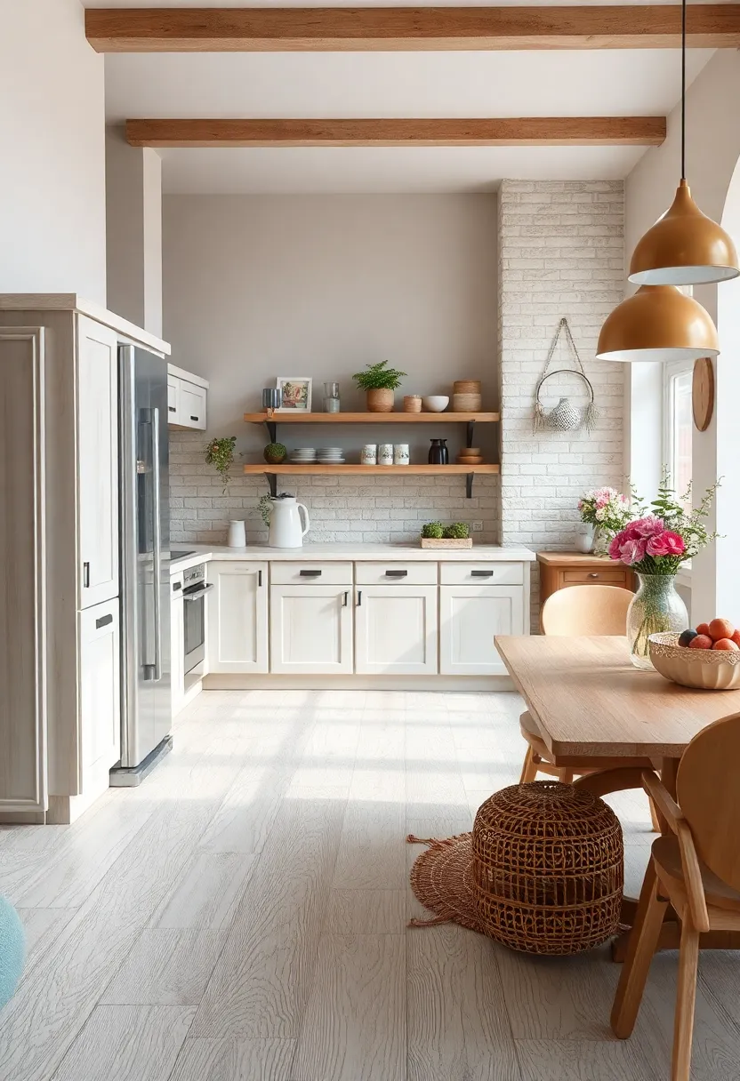 Whitewashed⁣ Wood Vinyl ⁣Tiles – Faded, beachy look⁢ that creates an airy​ and relaxed kitchen​ environment