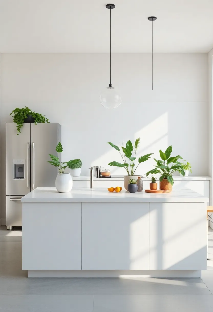 Introducing ​Greenery Through ‍Plants for⁢ a Lively Kitchen Island Feel