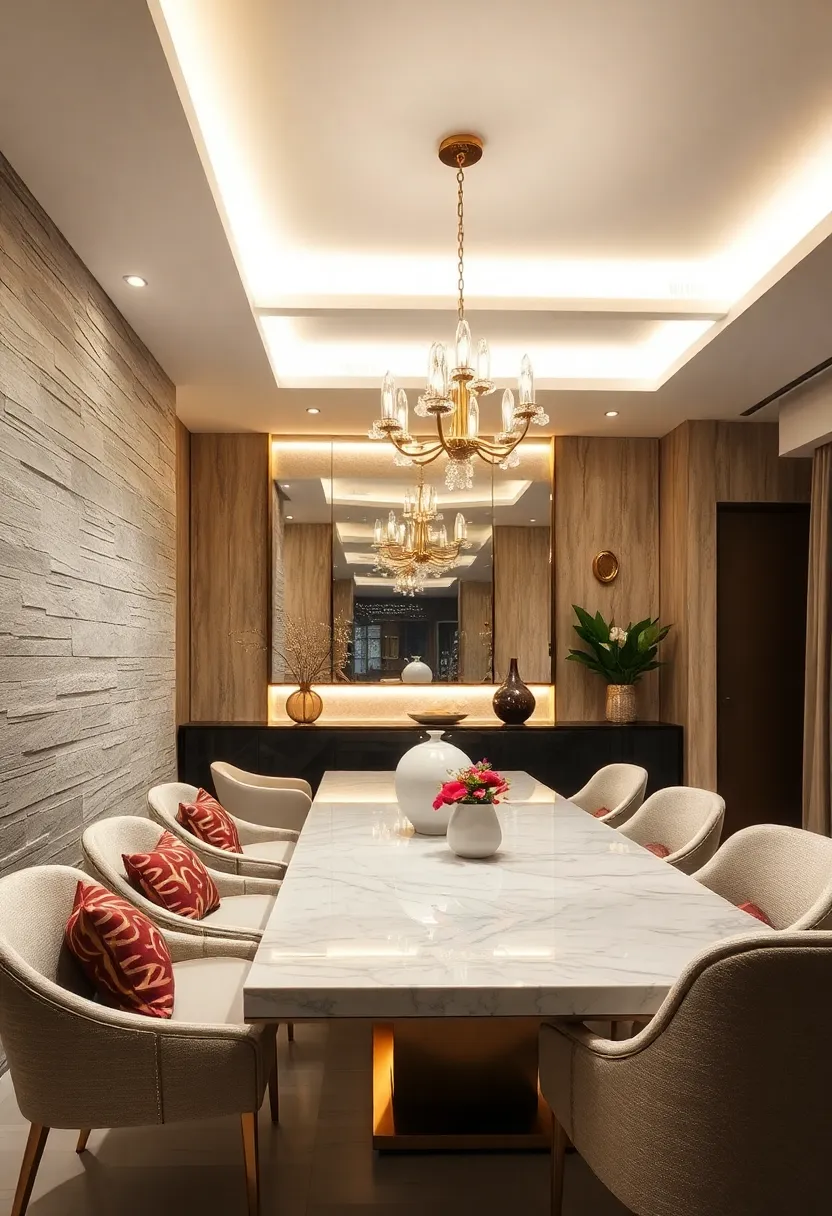 Incorporate LED backlighting behind mirrors to expand the sense of space and brightness