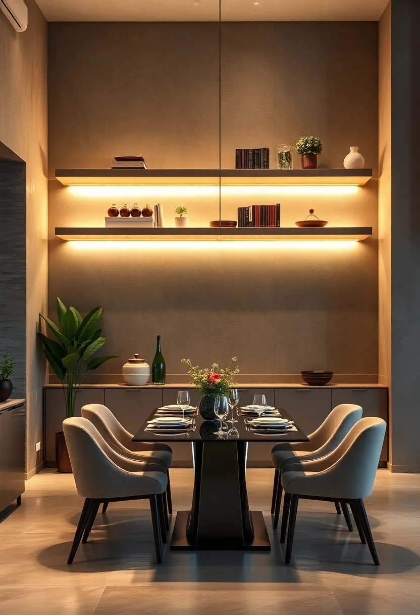 Incorporate ​dimmable LED strip lights under floating shelves for‍ subtle, atmospheric ⁣glow