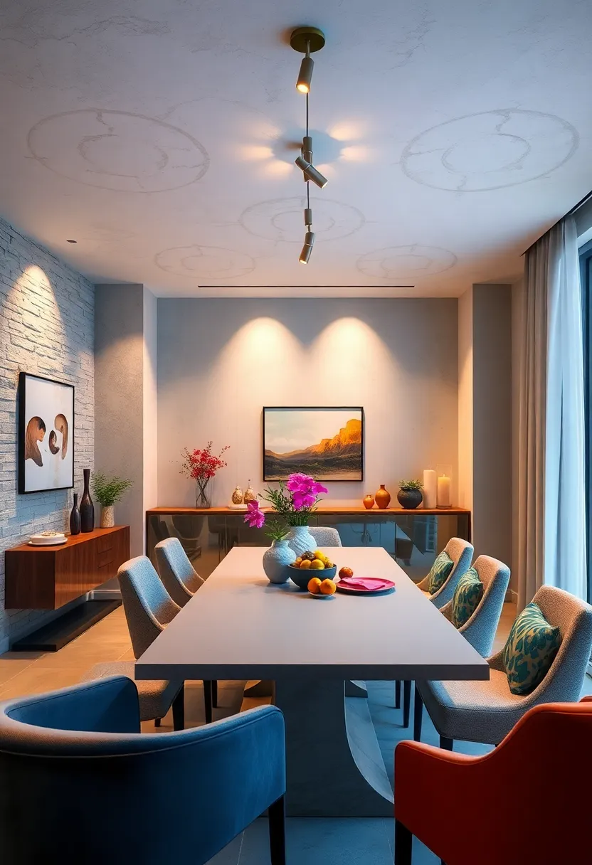 Use multi-directional LED track lighting to⁤ spotlight different⁢ parts of the dining room ⁢dynamically