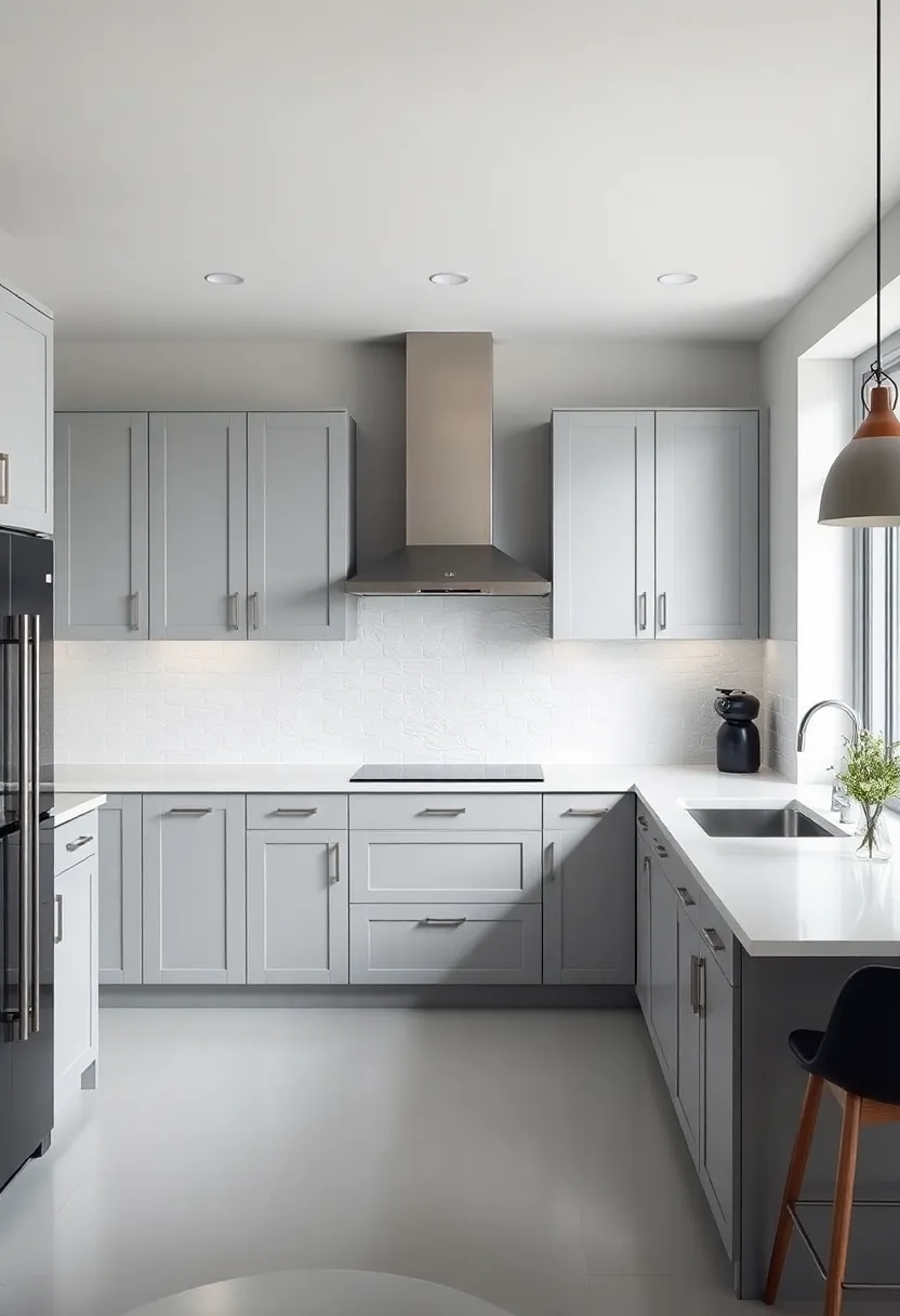 creating Contrast: How Darker Shades Enhance Light Gray Cabinets