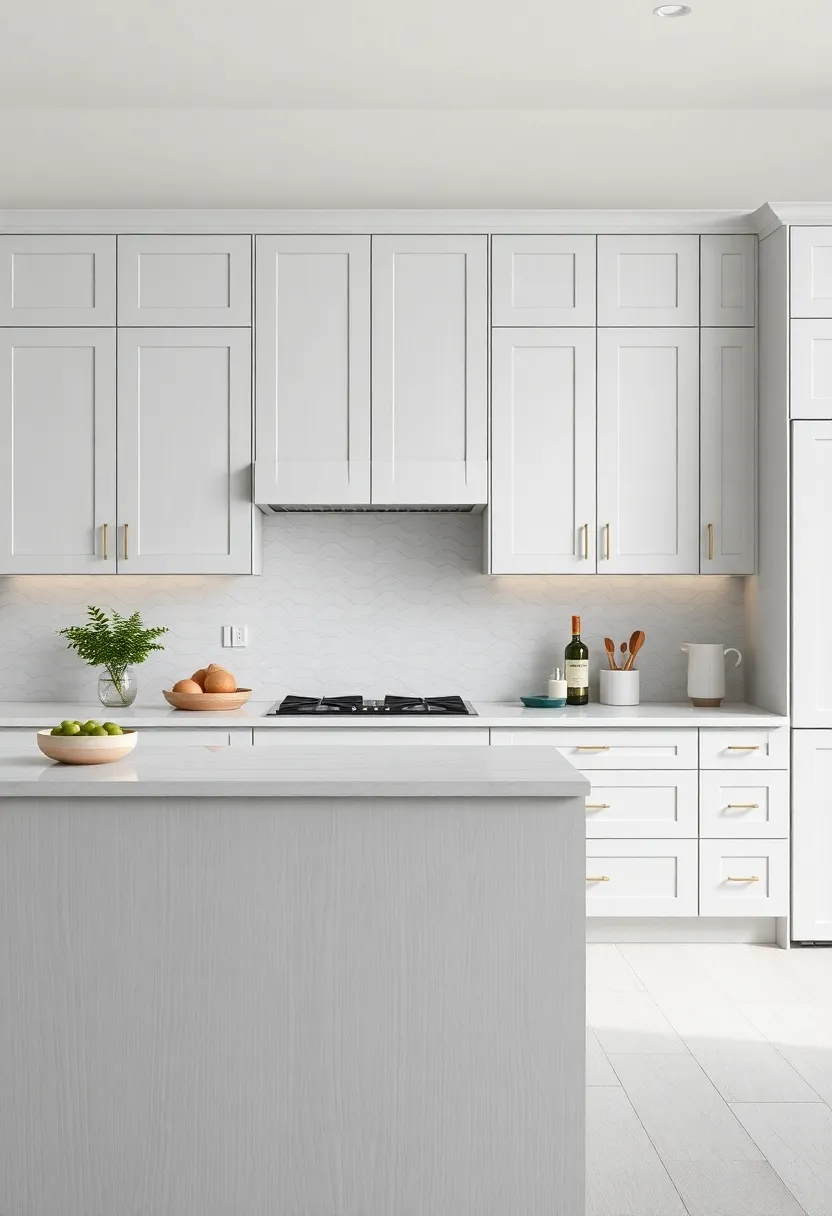 Highlighting Textures: The Role of finishes in Light Gray Cabinetry
