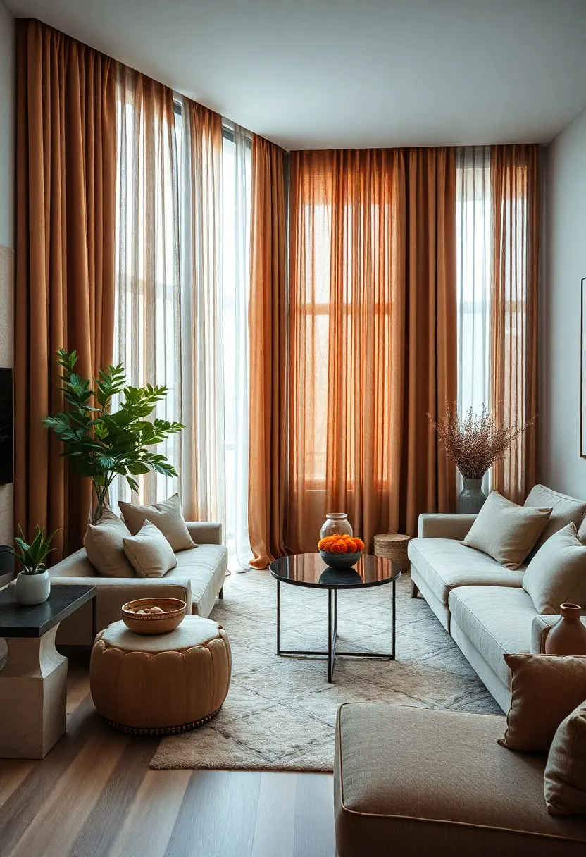 Layered ‌Curtains In Tawny And Mocha⁣ Shades For⁤ A Serene And‌ Warm Window Dressing