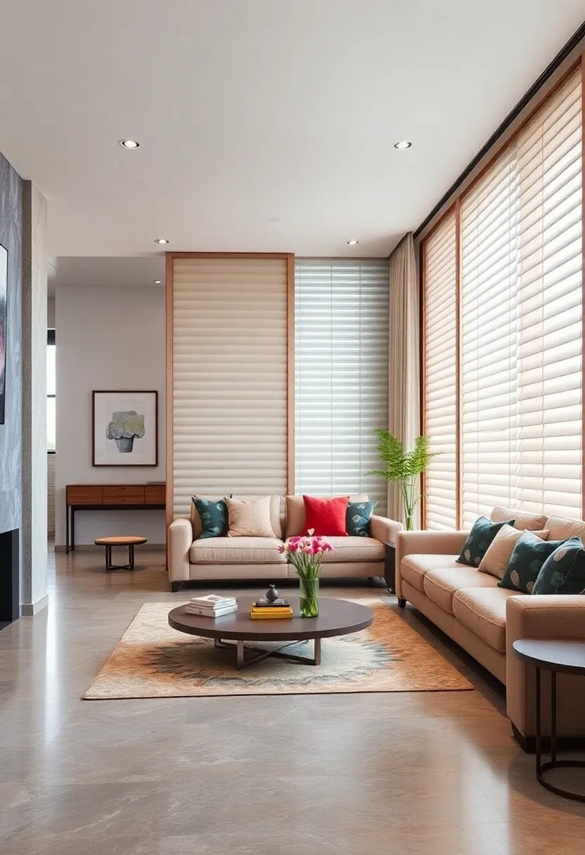 Venetian Blinds Inspired Sliding Doors: ​Control light and privacy with sliding doors inspired ​by classic Venetian blinds