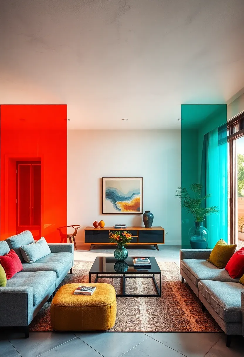 Colored‌ Plexiglass Panels: Experiment with vibrant colored plexiglass sliding doors that merge durability ⁤and dynamic style