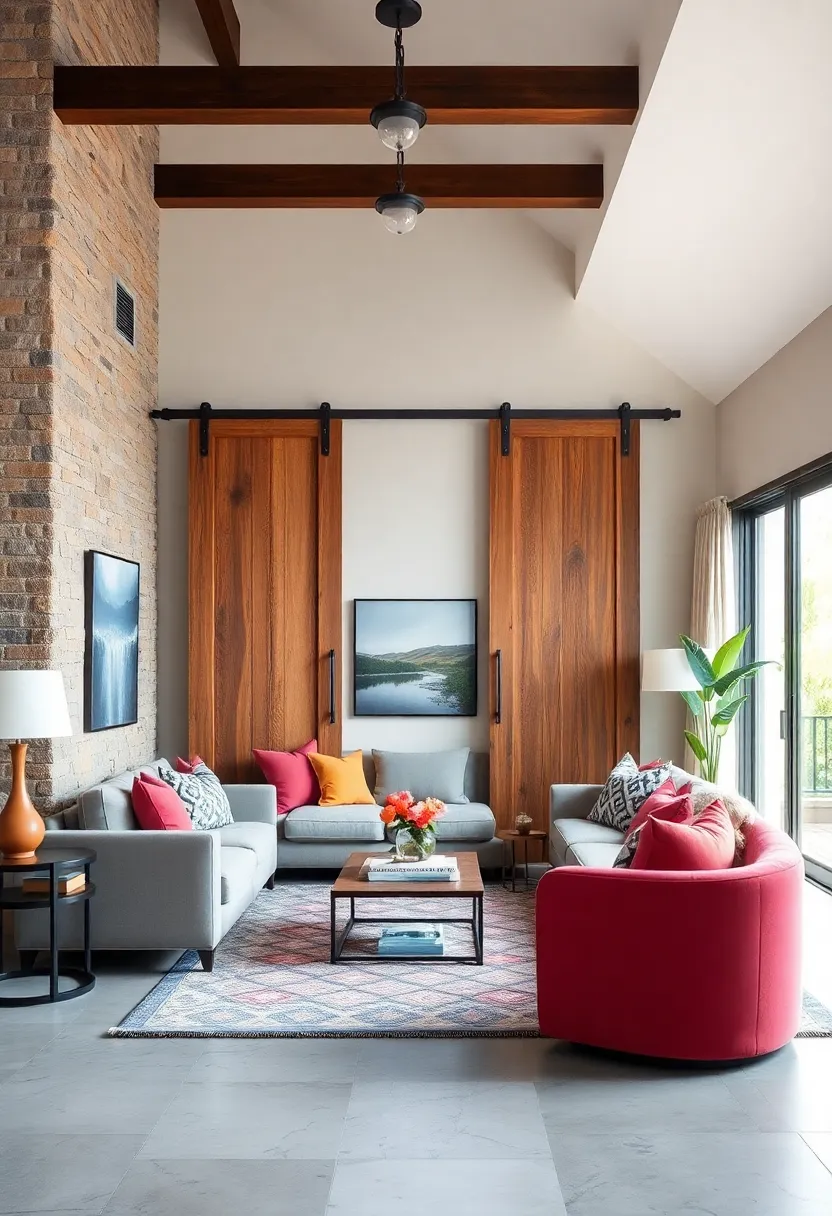 Rustic Barn Door Style Sliding Partitions: ⁤Blend farmhouse charm with practicality using barn-inspired sliding doors⁤ for your living room