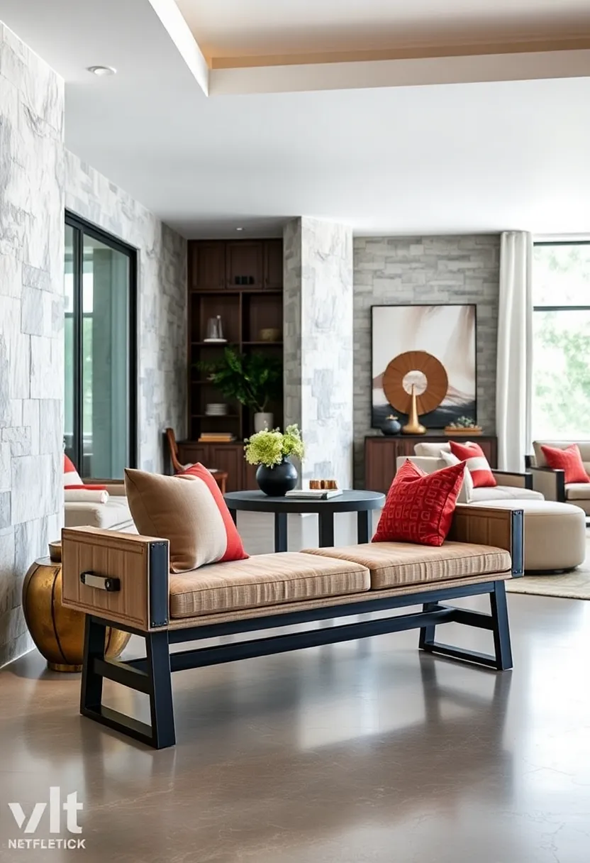 Adjustable Height Bench with Leather Strap Handles ⁤– ‌Practical yet stylish, this bench offers versatility and an industrial edge​ with leather pulls