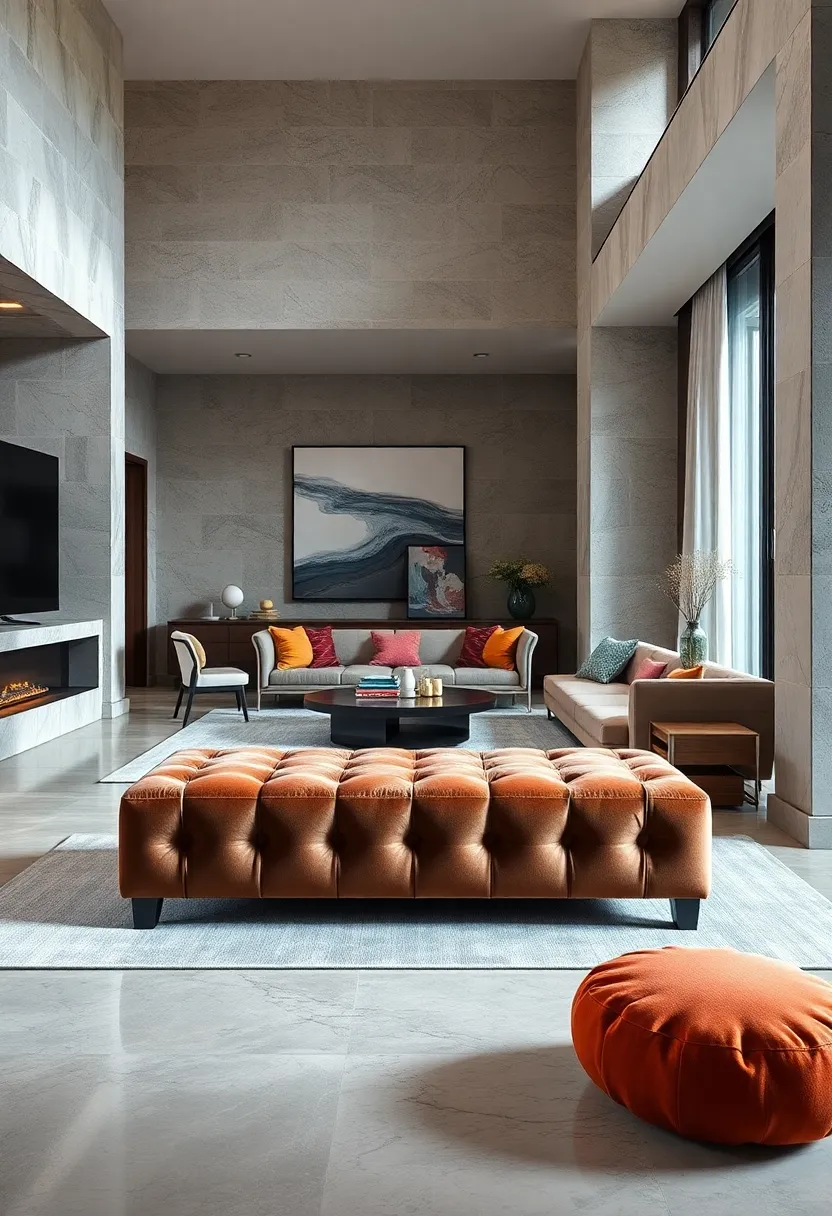 Ottoman-Style Velvet ​Bench with Button Tufting – Plush and inviting, this ottoman-inspired design doubles as chic seating or a footrest