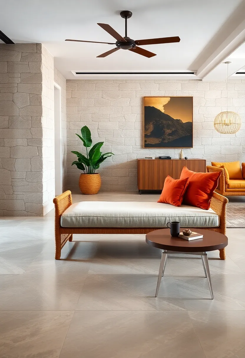 Rattan Bench with Cushioned Seat ‌– Organic textures paired with a soft cushion bring a relaxed yet ⁣refined look to your living space