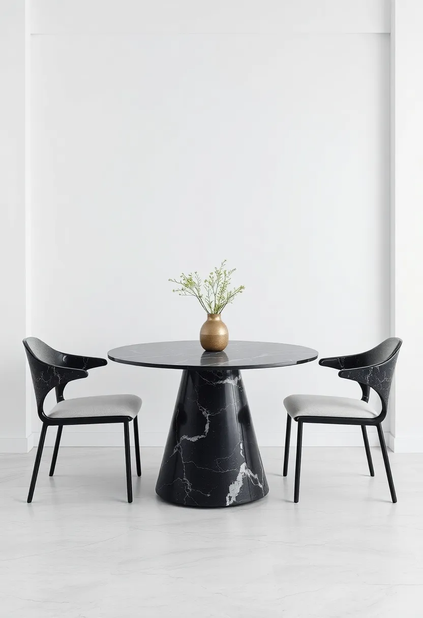 Exquisite Black Marble Dining Chair: Dine in luxury with chairs that maintain comfort while bringing a modern edge to your dining area