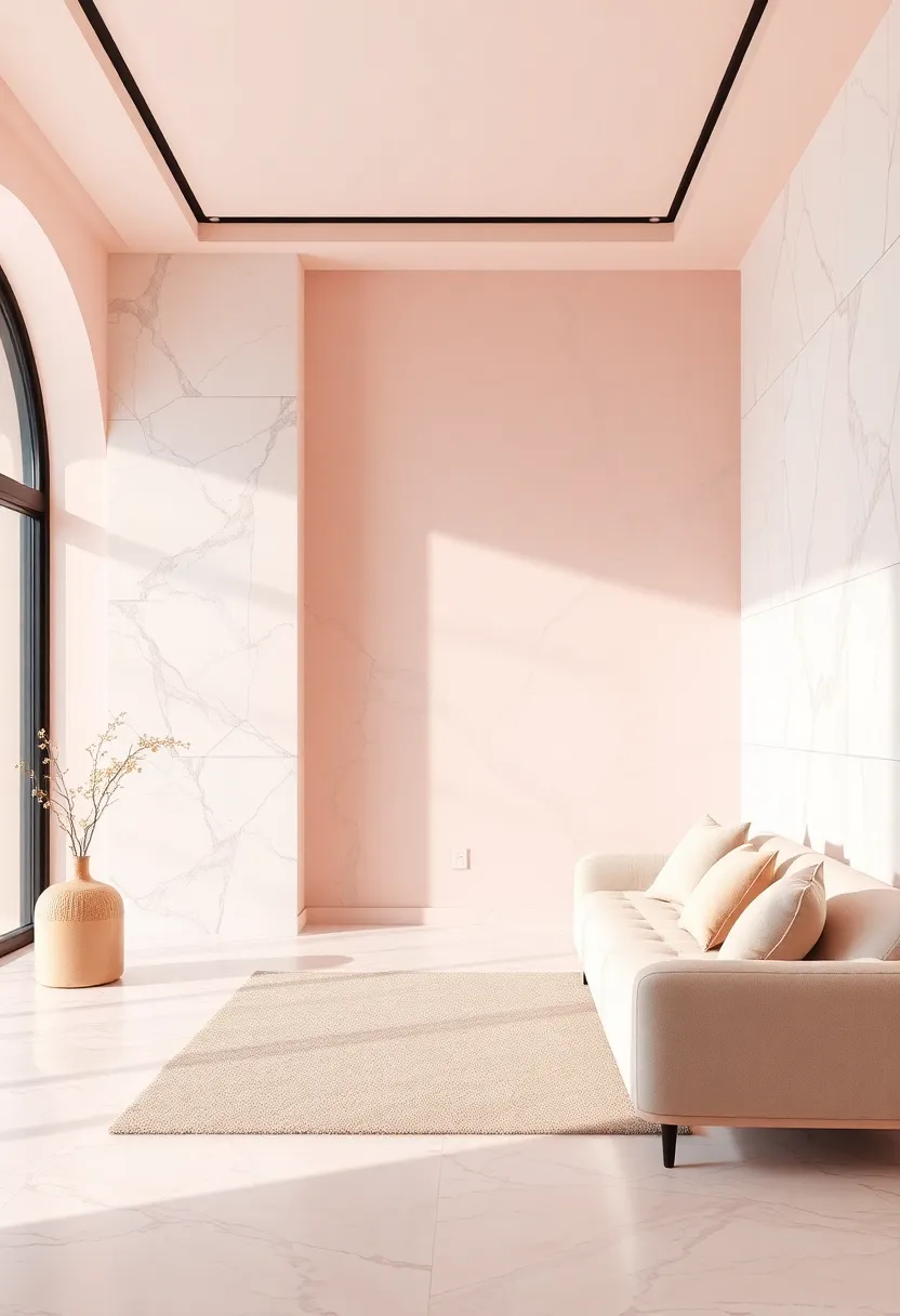 creating Focal Points with Striking Blush ⁣and Marble Artwork