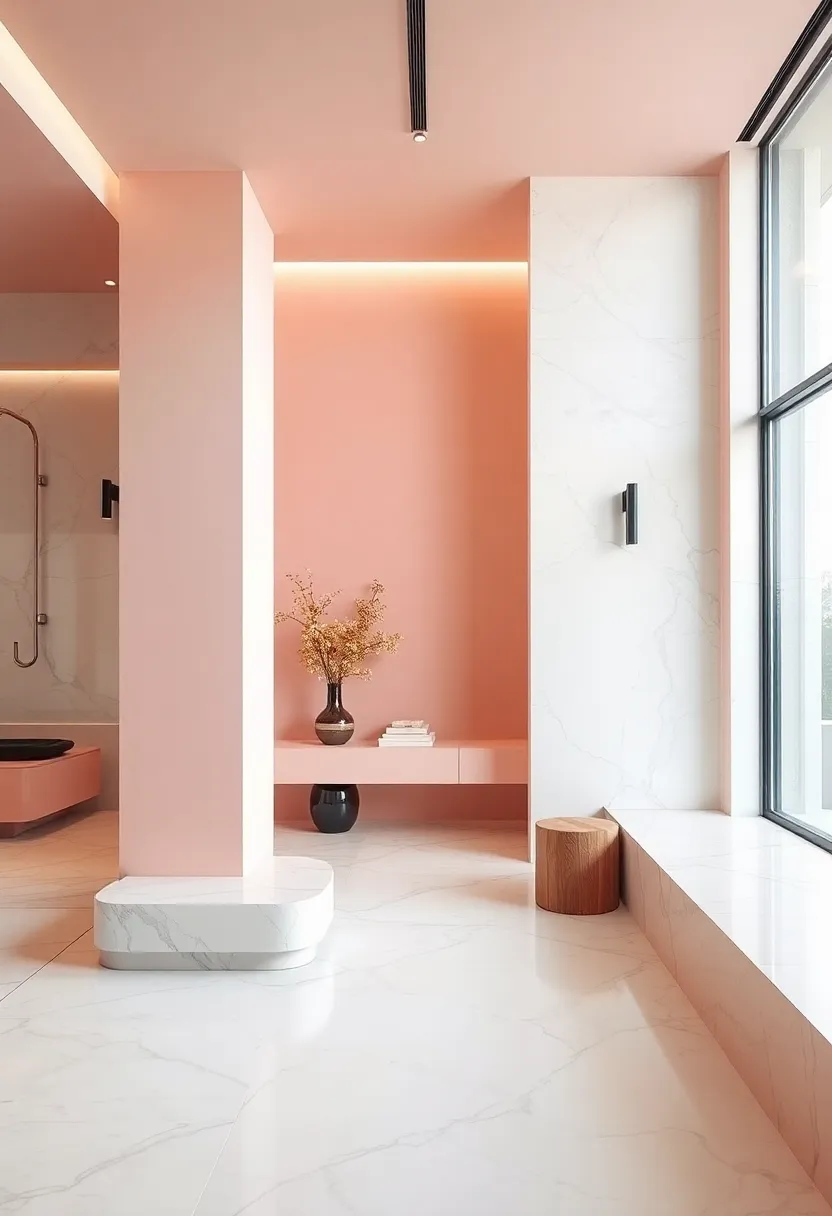 The Modern Edge: Blush ‌Pink and Marble in Contemporary Design